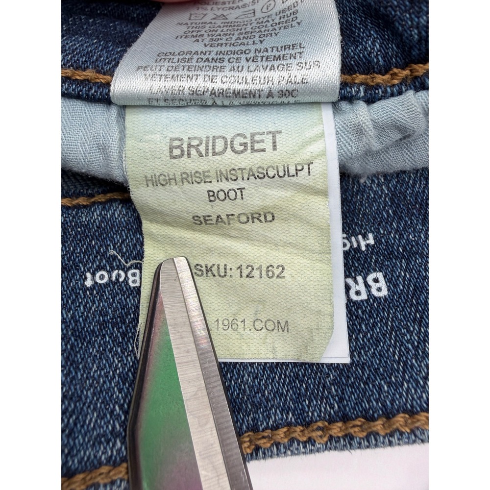 DL1961 Bridget Bootcut Jeans Womens 30 Blue High Rise Instasculpt Seaford 12162 - Picture 6 of 12